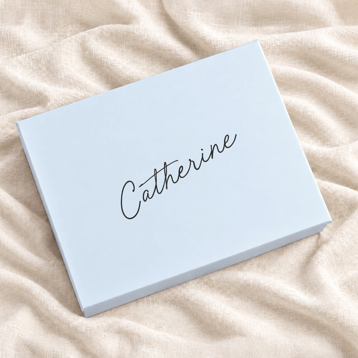 Personalised Blue Magnetic Keepsake Gift Box
