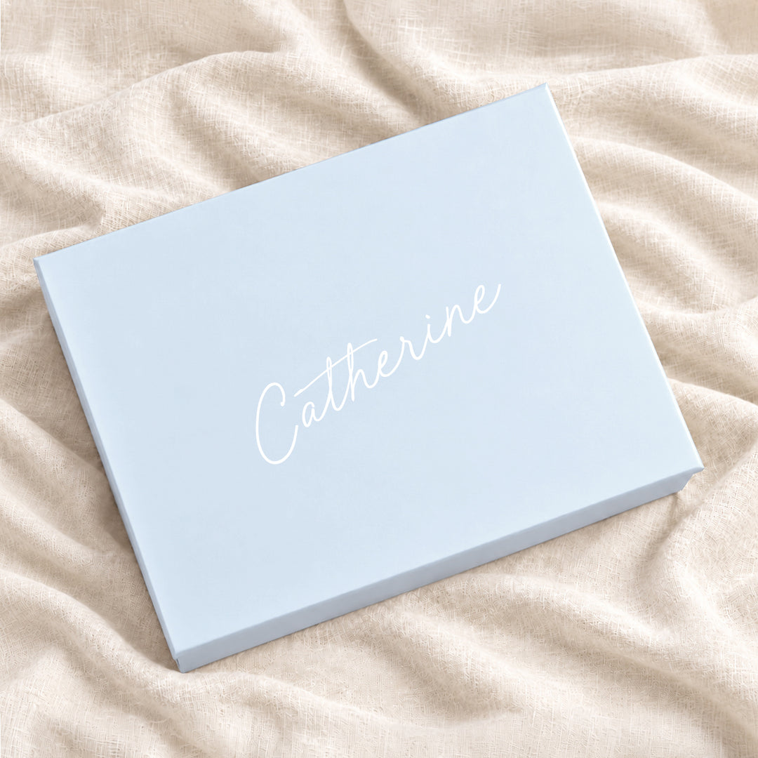 Personalised Blue Magnetic Keepsake Gift Box