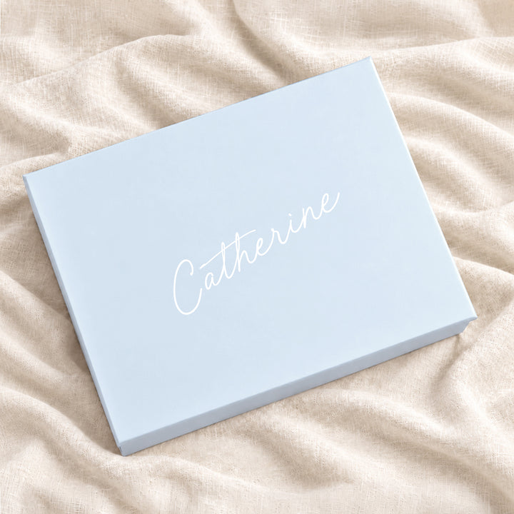 Personalised Blue Magnetic Keepsake Gift Box