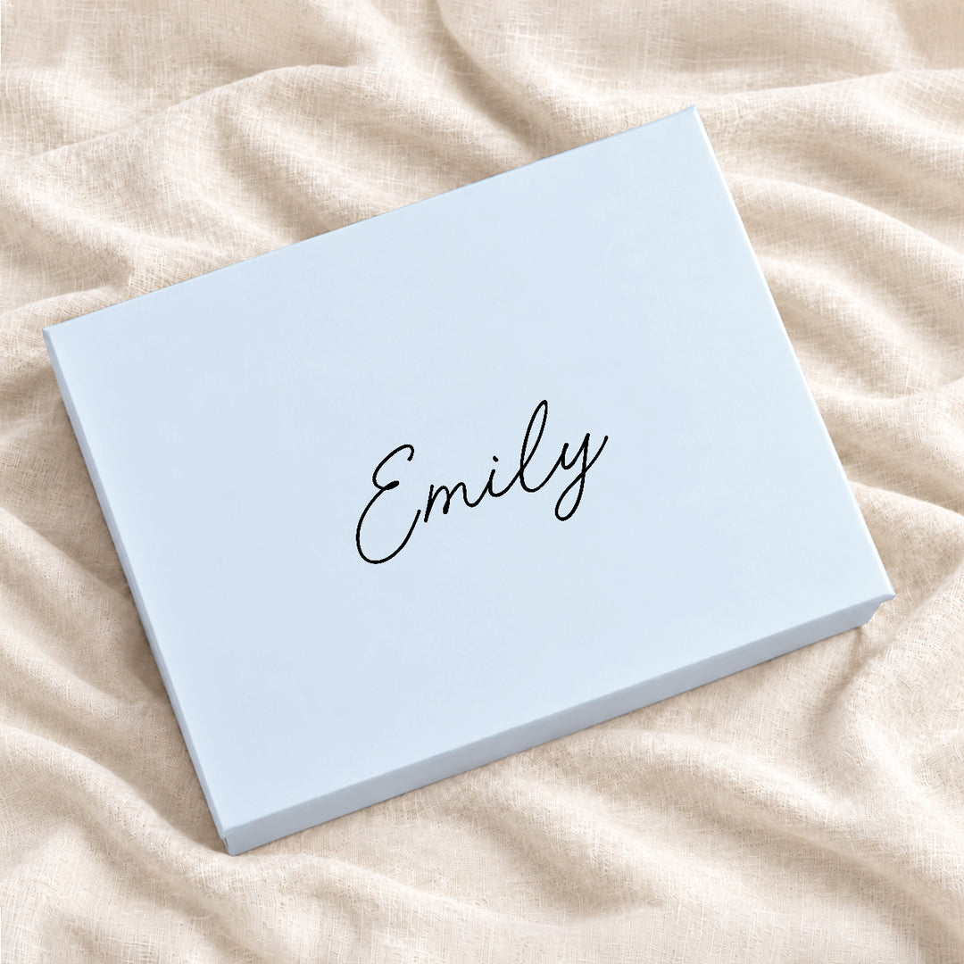 Personalised Blue Magnetic Keepsake Gift Box