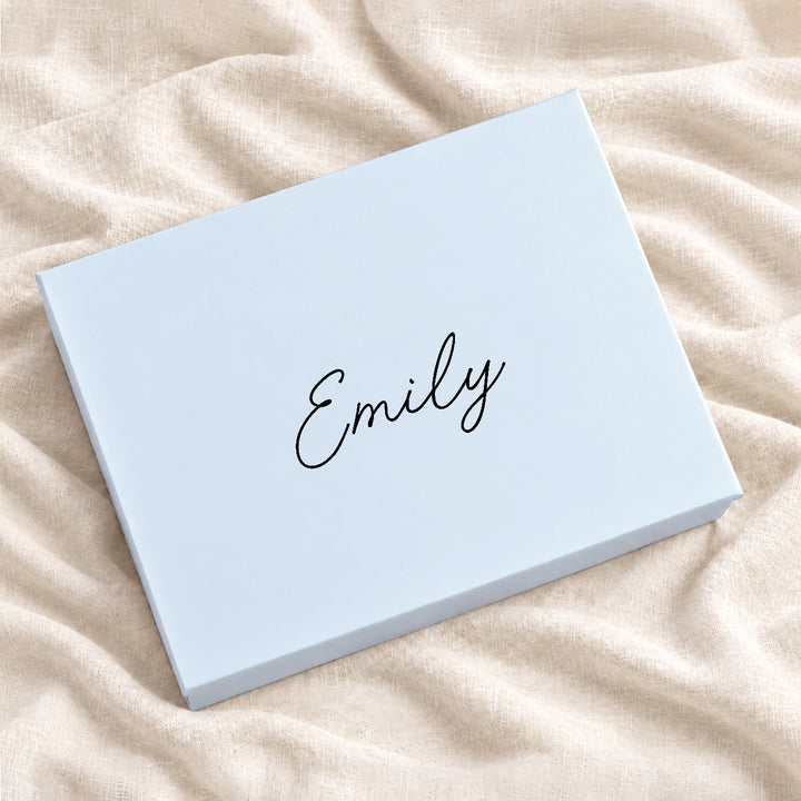 Personalised Blue Magnetic Keepsake Gift Box