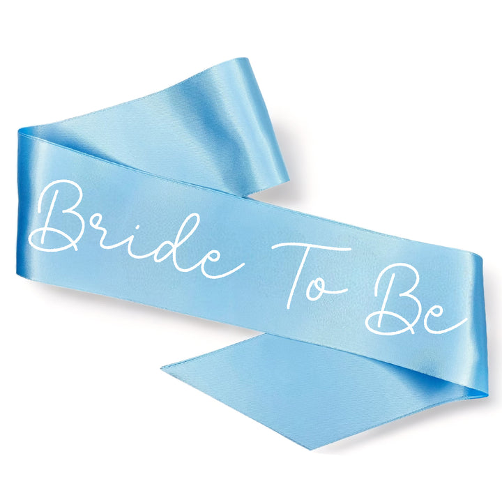 Blue Satin Bride To Be Sash