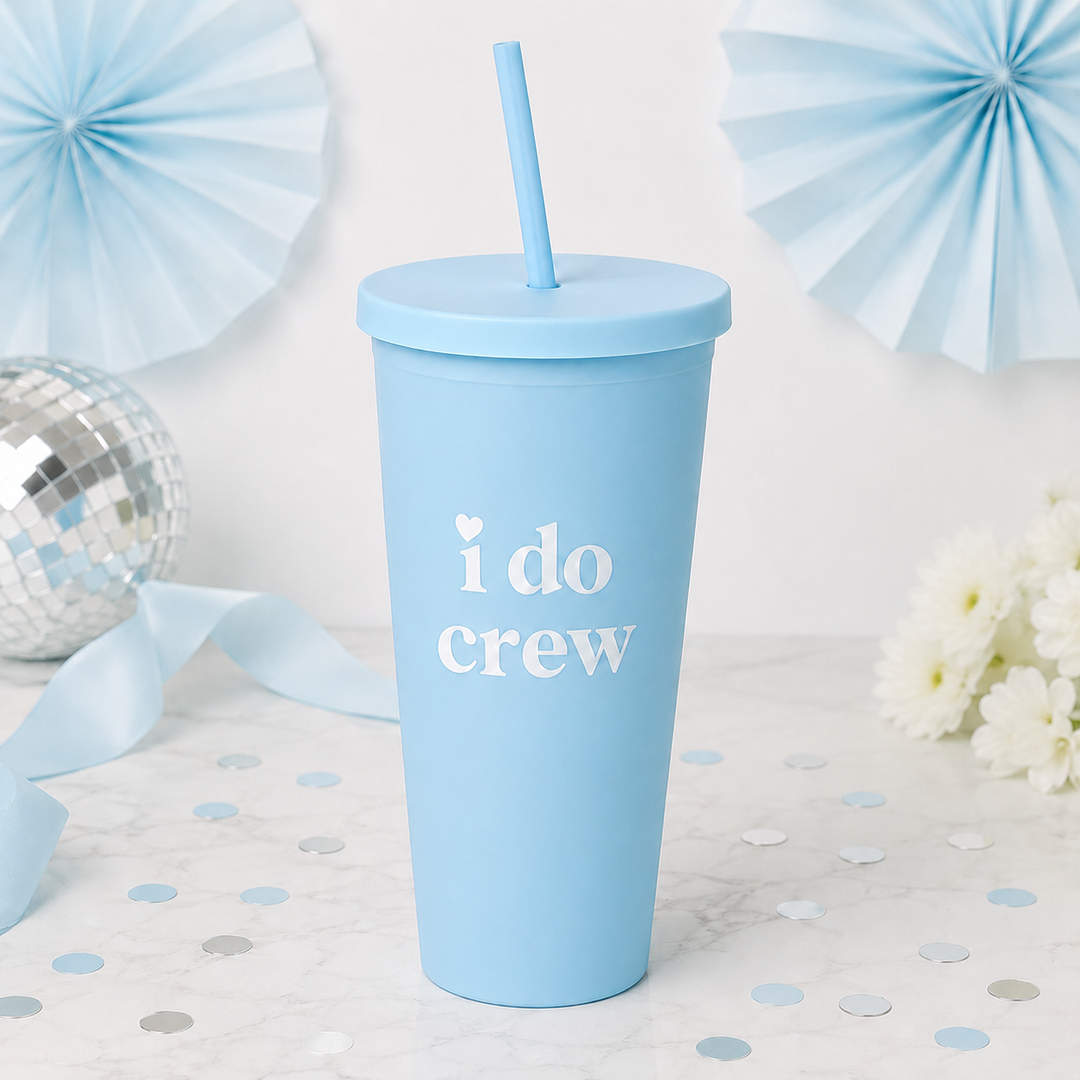 Reusable Blue I Do Crew Cold Cup