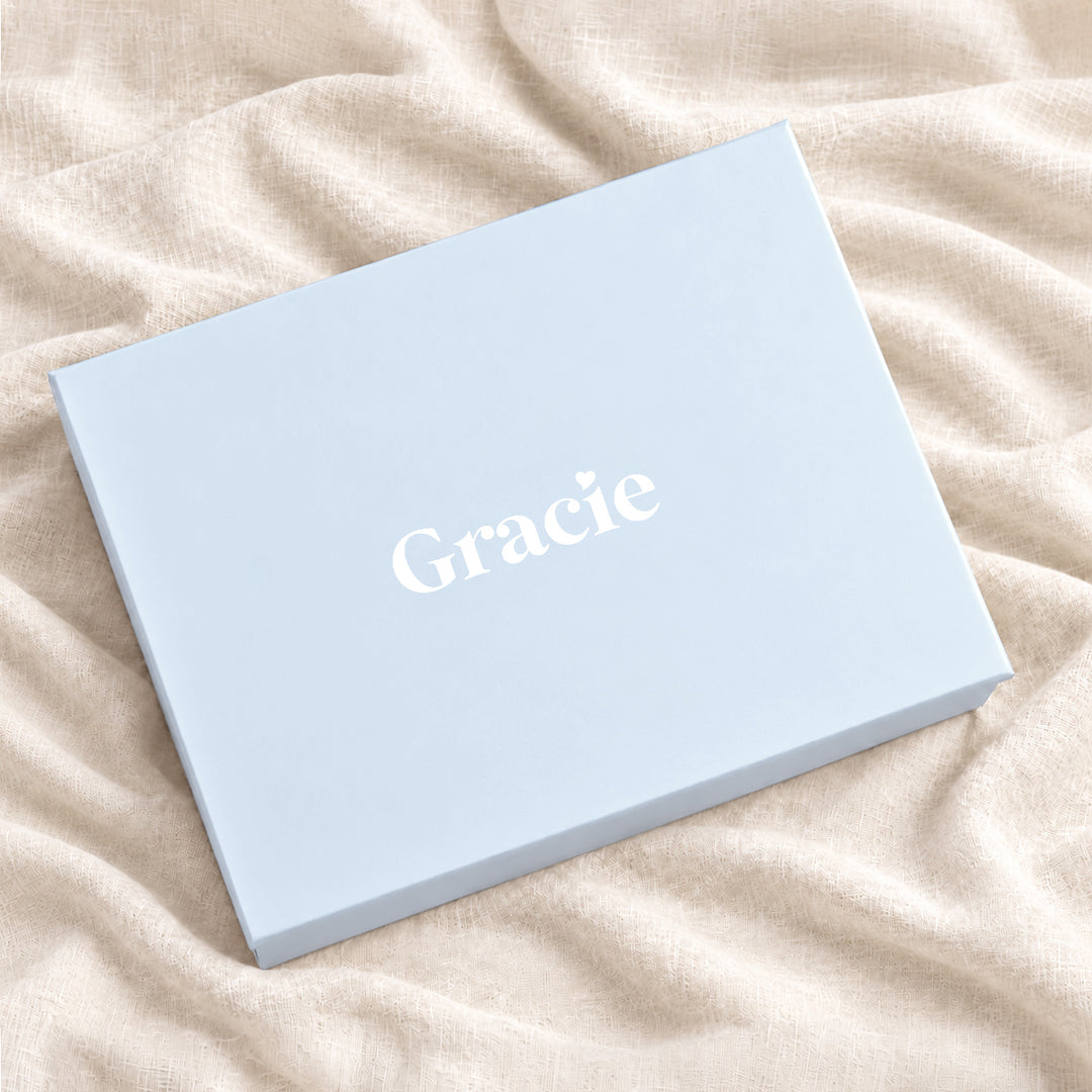 Personalised Blue Magnetic Keepsake Gift Box
