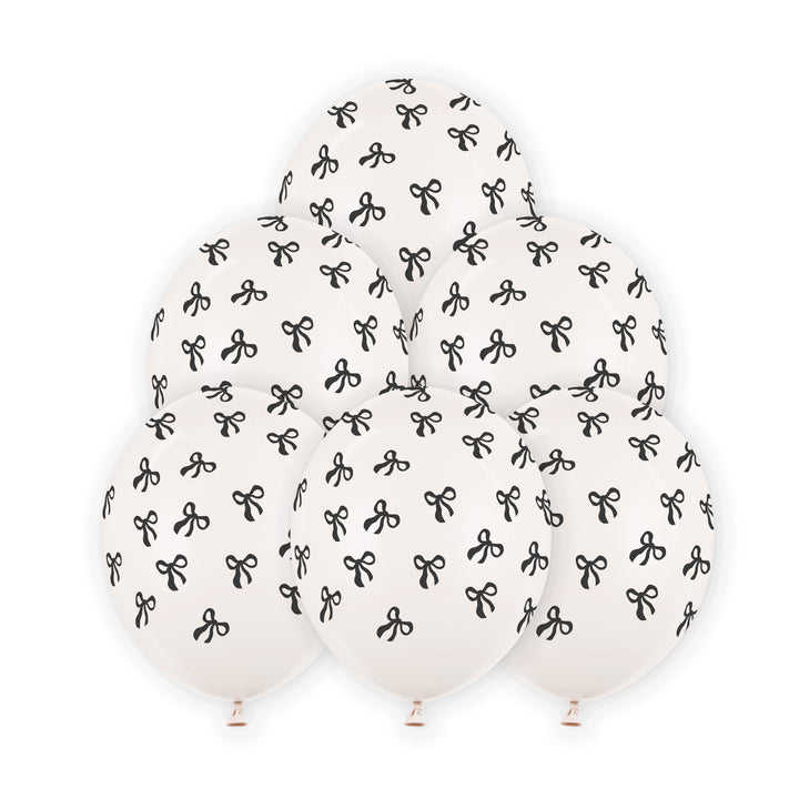 Bow Print Balloons 12in | 6 Pack