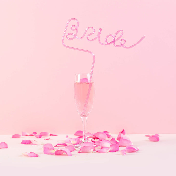 Pink Bride Straw