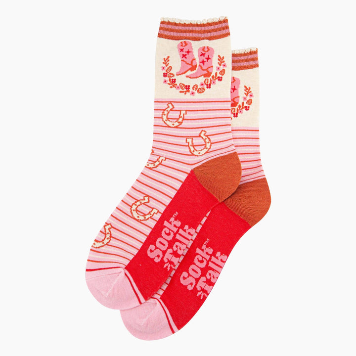 Stripy Cowboy Boot Socks