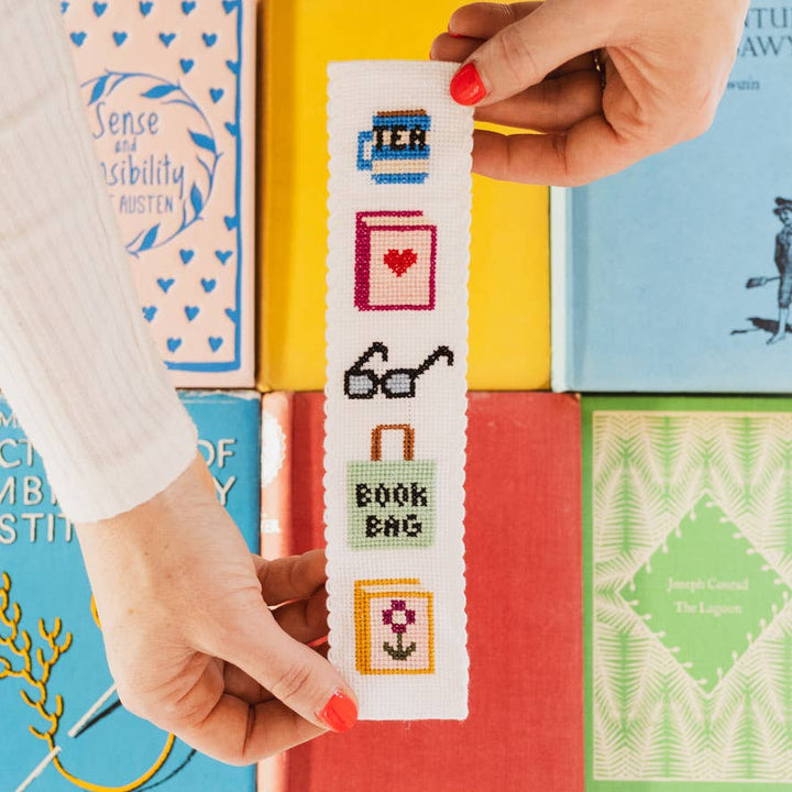 Bookish Counted Cross Stitch Bookmark Kit