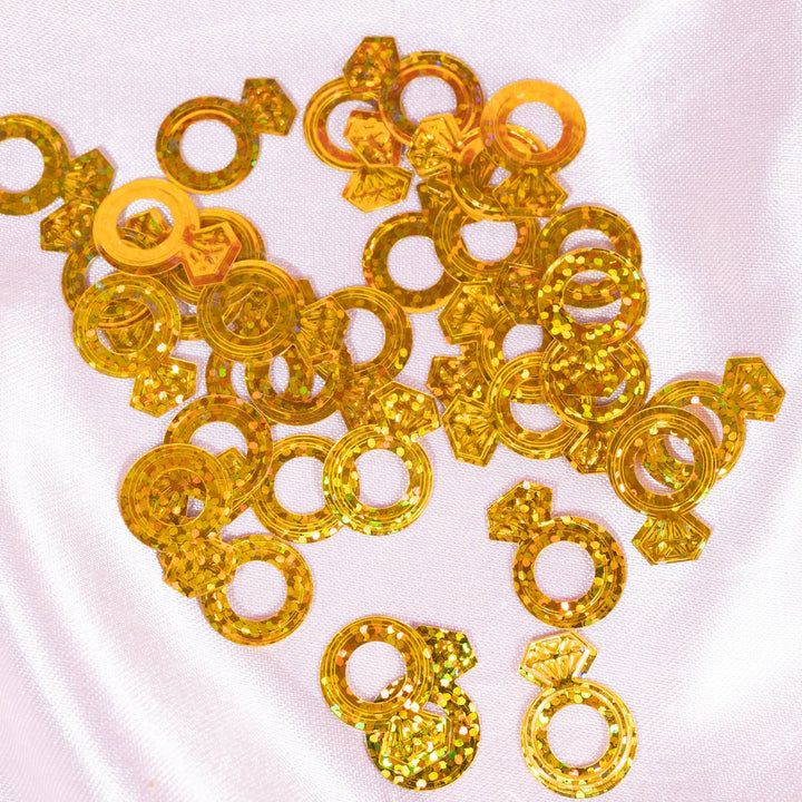 Gold Sparkle Diamond Ring Confetti