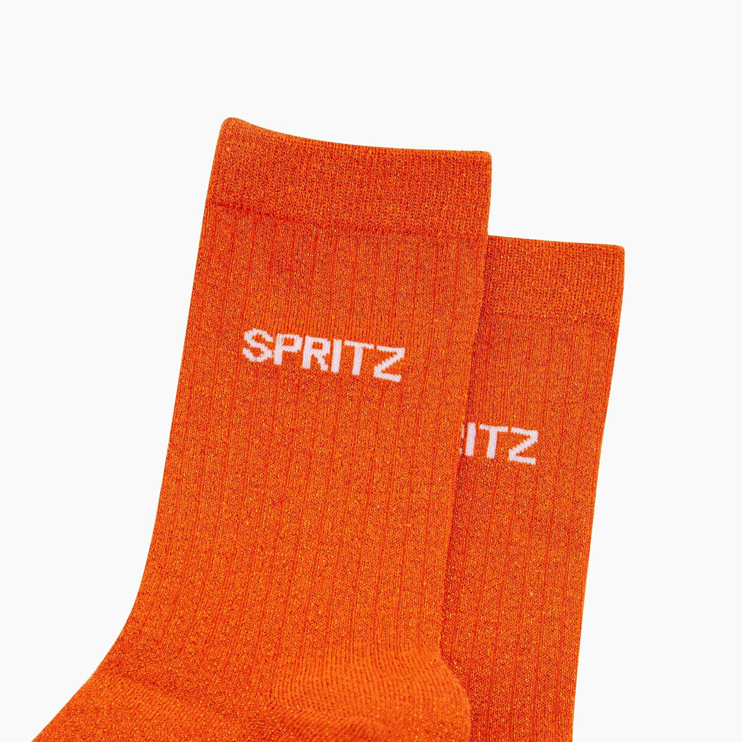 Spritz Orange Glitter Socks