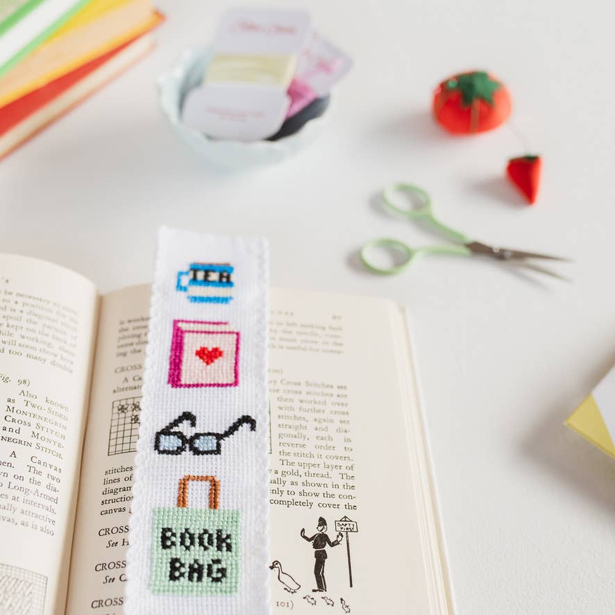 Bookish Counted Cross Stitch Bookmark Kit