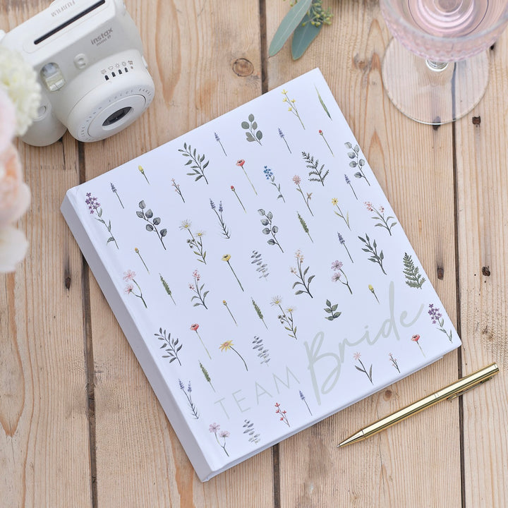 Floral Team Bride Hen Party Guest Book & Photo Album