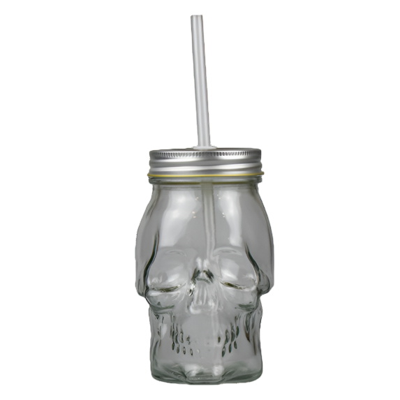 Skull Drinking Jar Clear