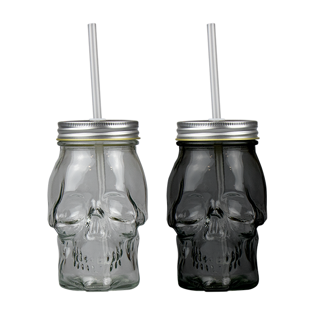 Skull Drinking Jars | Black or Clear