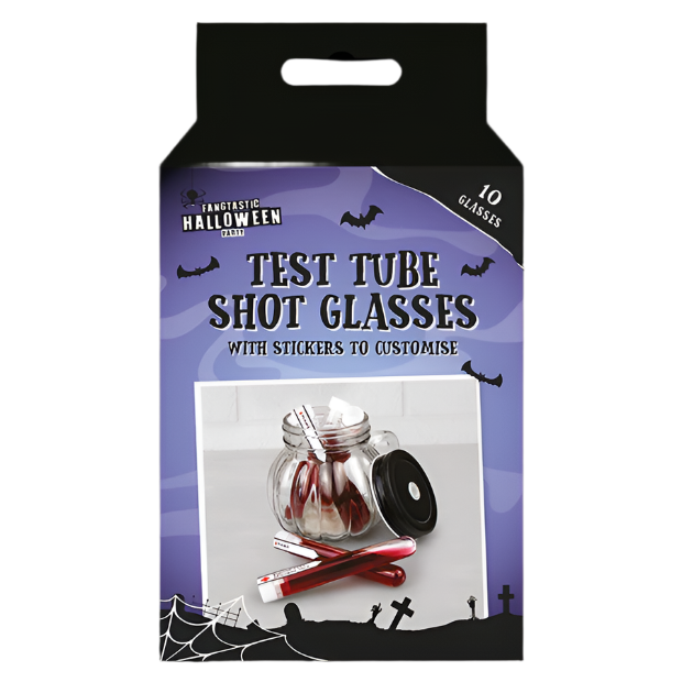 Halloween Test Tube Shot Glasses 10 Pack