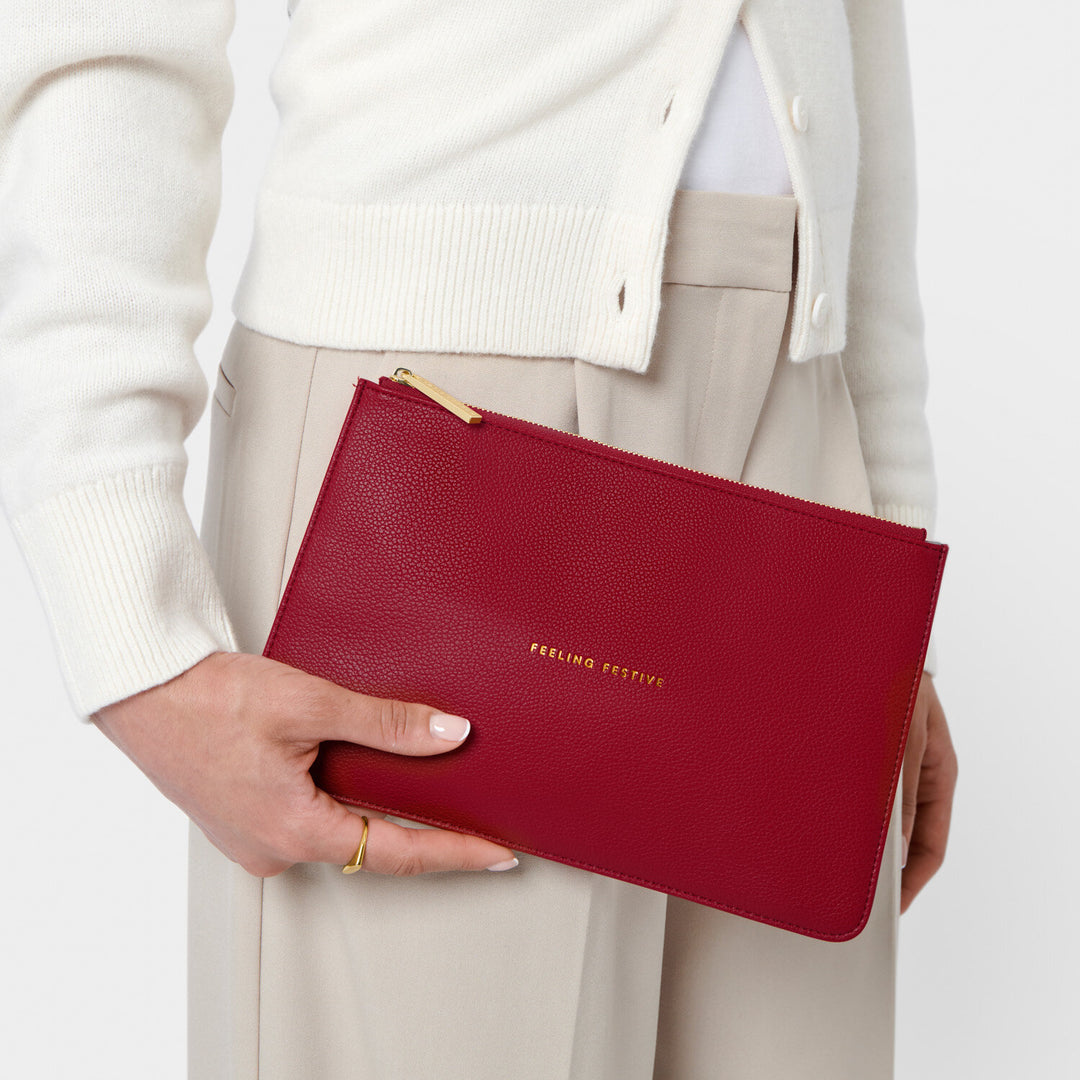 Feeling Festive Red Pouch
