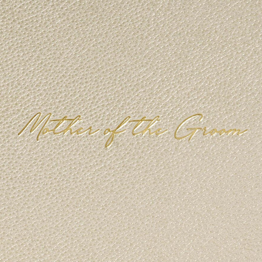 Beige card with 'Mother of the Groom' text in gold