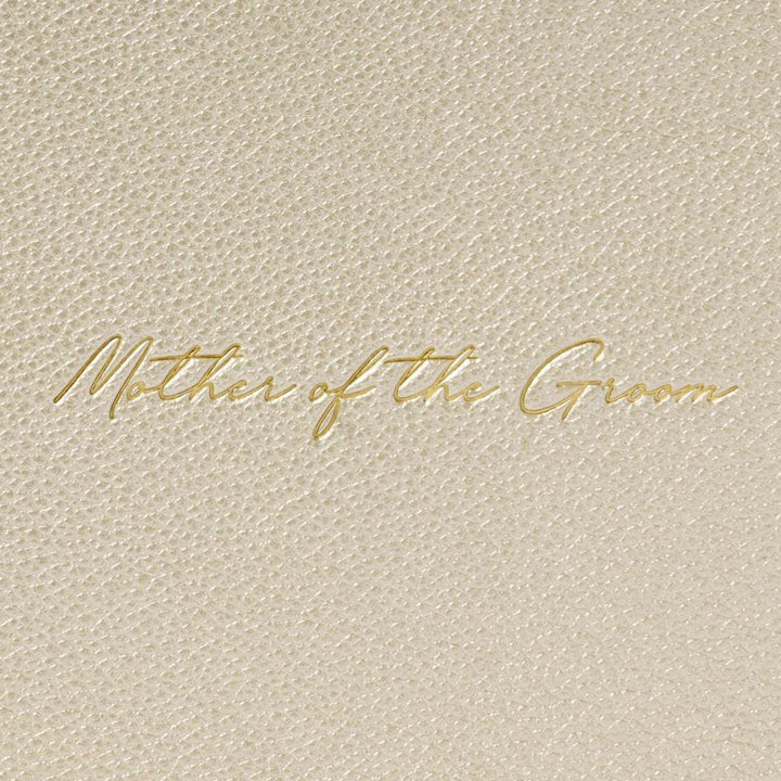 Beige card with 'Mother of the Groom' text in gold