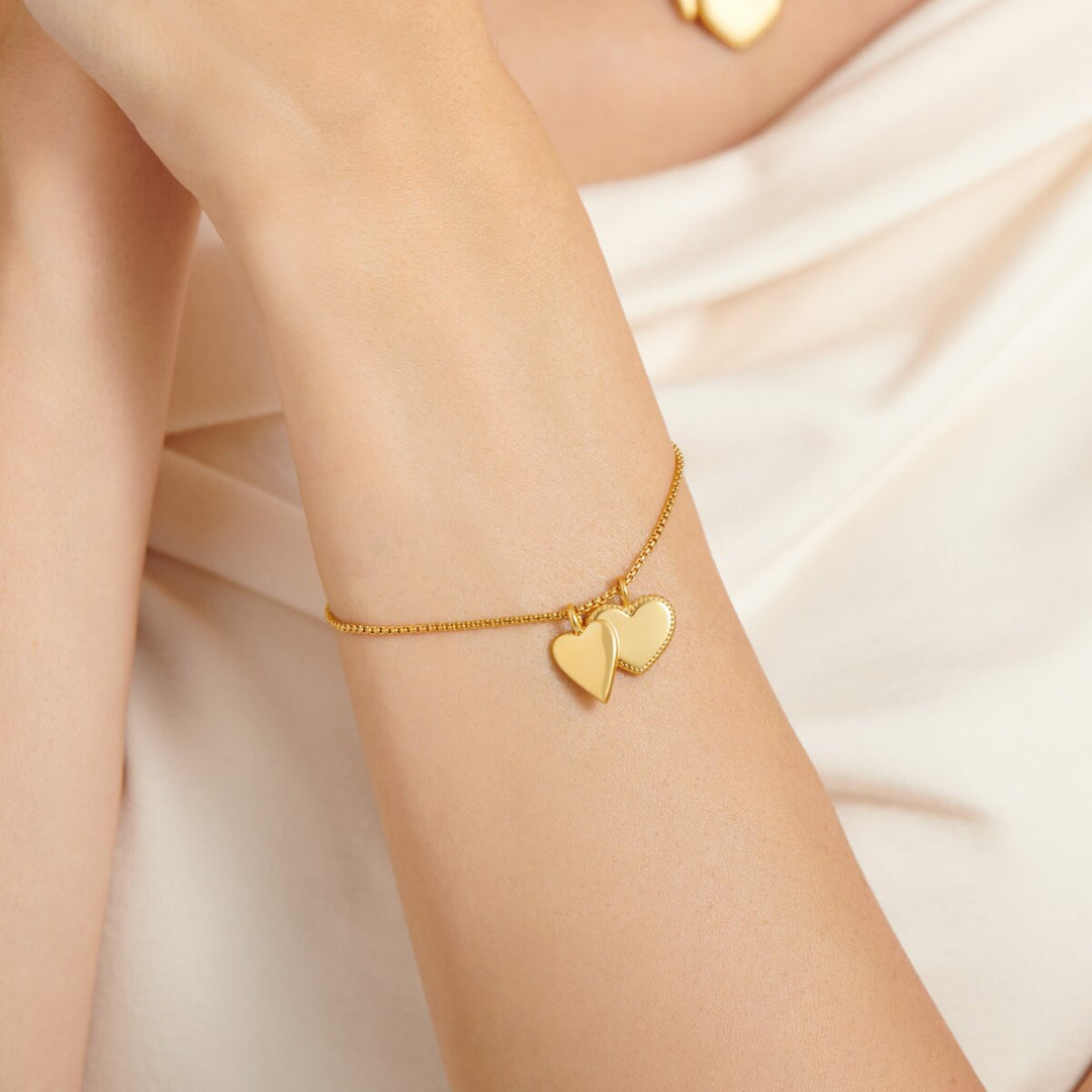 Bridesmaid Waterproof Gold Bridal Charm Bracelet