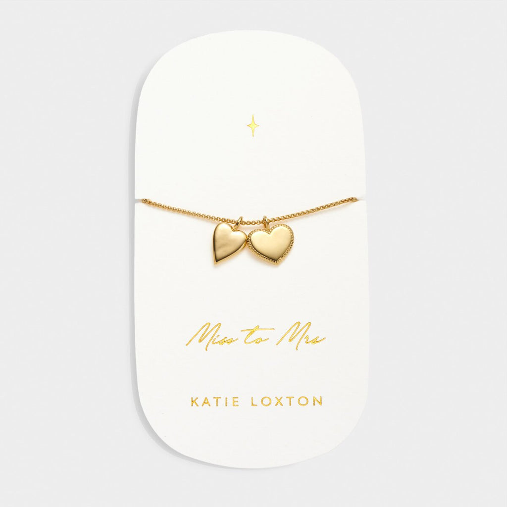 Miss To Mrs Gold Bridal Charm Bracelet