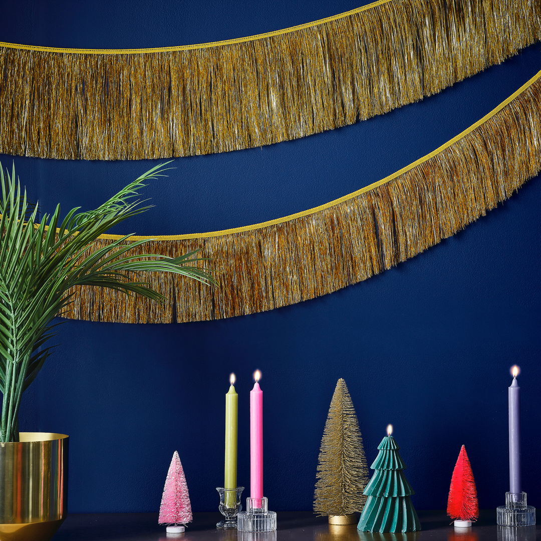 Gold Tinsel Garland Decoration