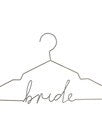 Gold Metal Bride Hanger