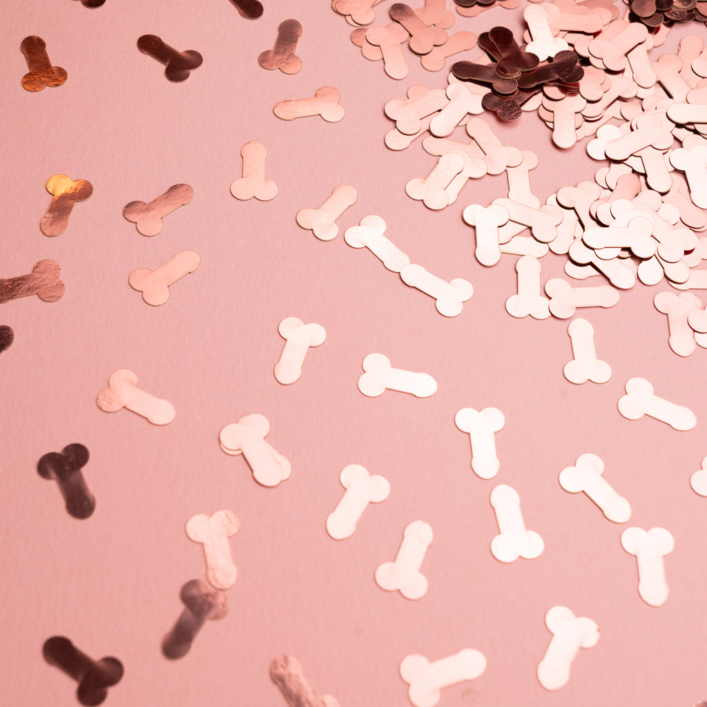 Rose Gold Penis Shaped Party Confetti