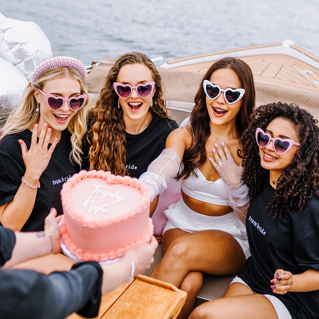 Pink Heart Shaped Sunglasses