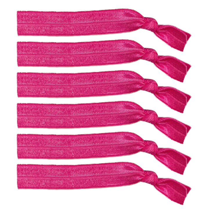 6 x Plain Pink Hair Ties