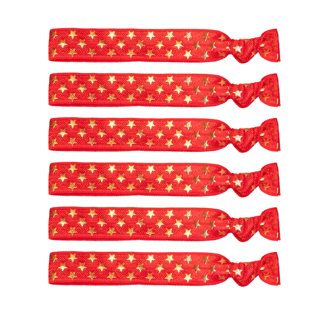 6 x Christmas Festive Hair Ties - Team Hen