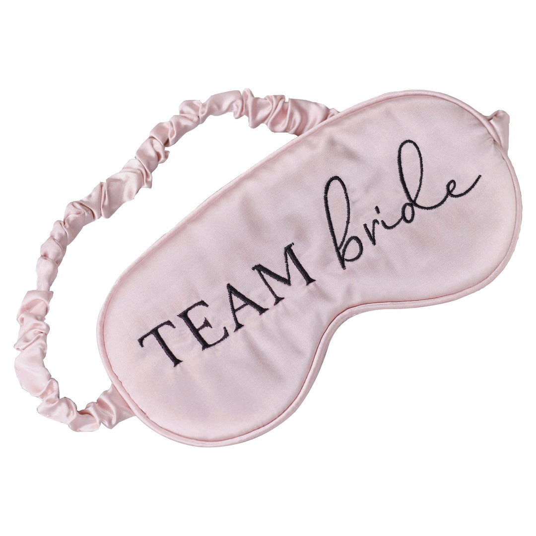 White Satin Bride Eye Mask - Team Hen