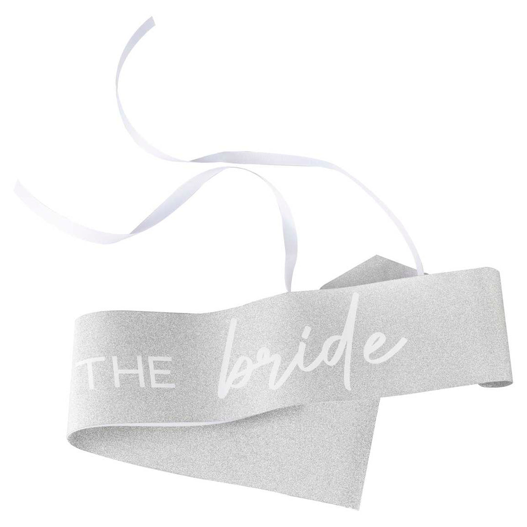 The Bride Silver Hen Party Sash