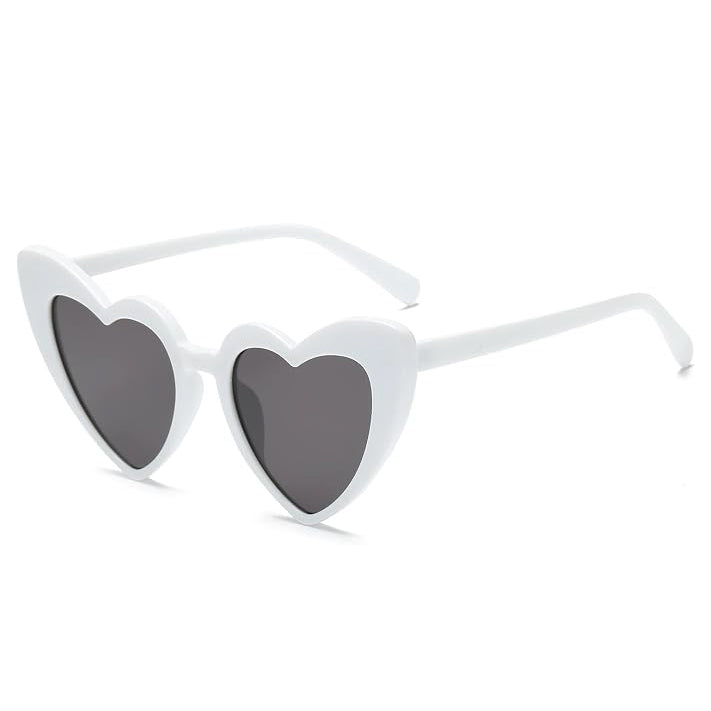 White Heart Shaped Sunglasses
