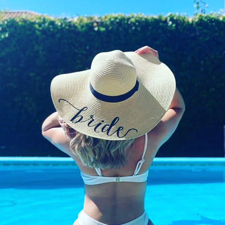 Bride Embroidered Sun Hat - Team Hen