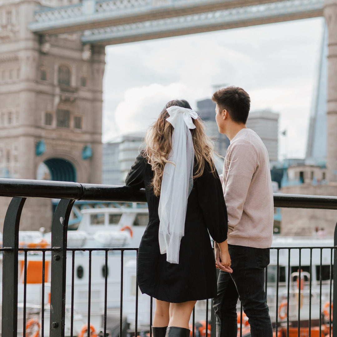 Luxury Tulle Bow Veil - Team Hen