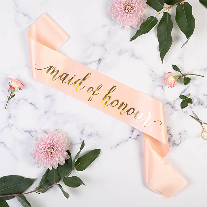 Maid of Honour Satin Sash | Hen Party Sash - Team Hen