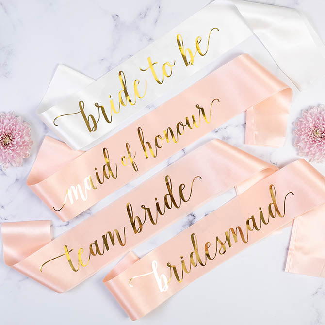 Maid of Honour Satin Sash | Hen Party Sash - Team Hen