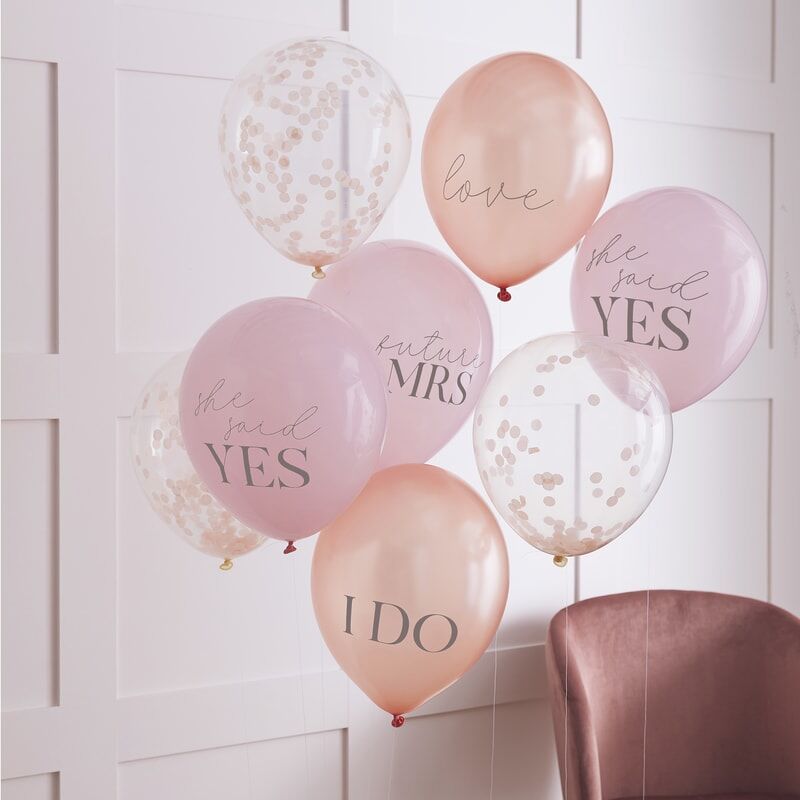 Mixed Hen Party Blush & Confetti Balloons | Hen Party Balloons - Team Hen