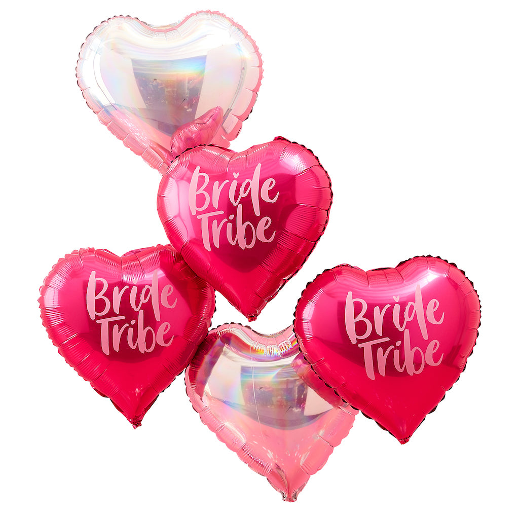 Bride Tribe Hen Party Heart Balloon Bundle - Team Hen