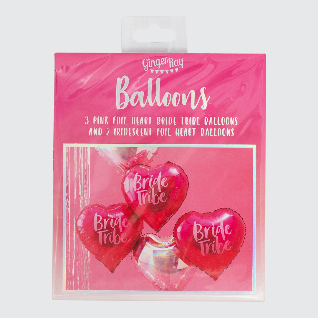 Bride Tribe Hen Party Heart Balloon Bundle - Team Hen