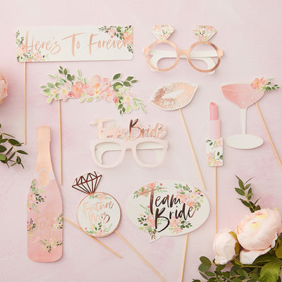 Photo Booth Props | Hen Party Decorations - Team Hen