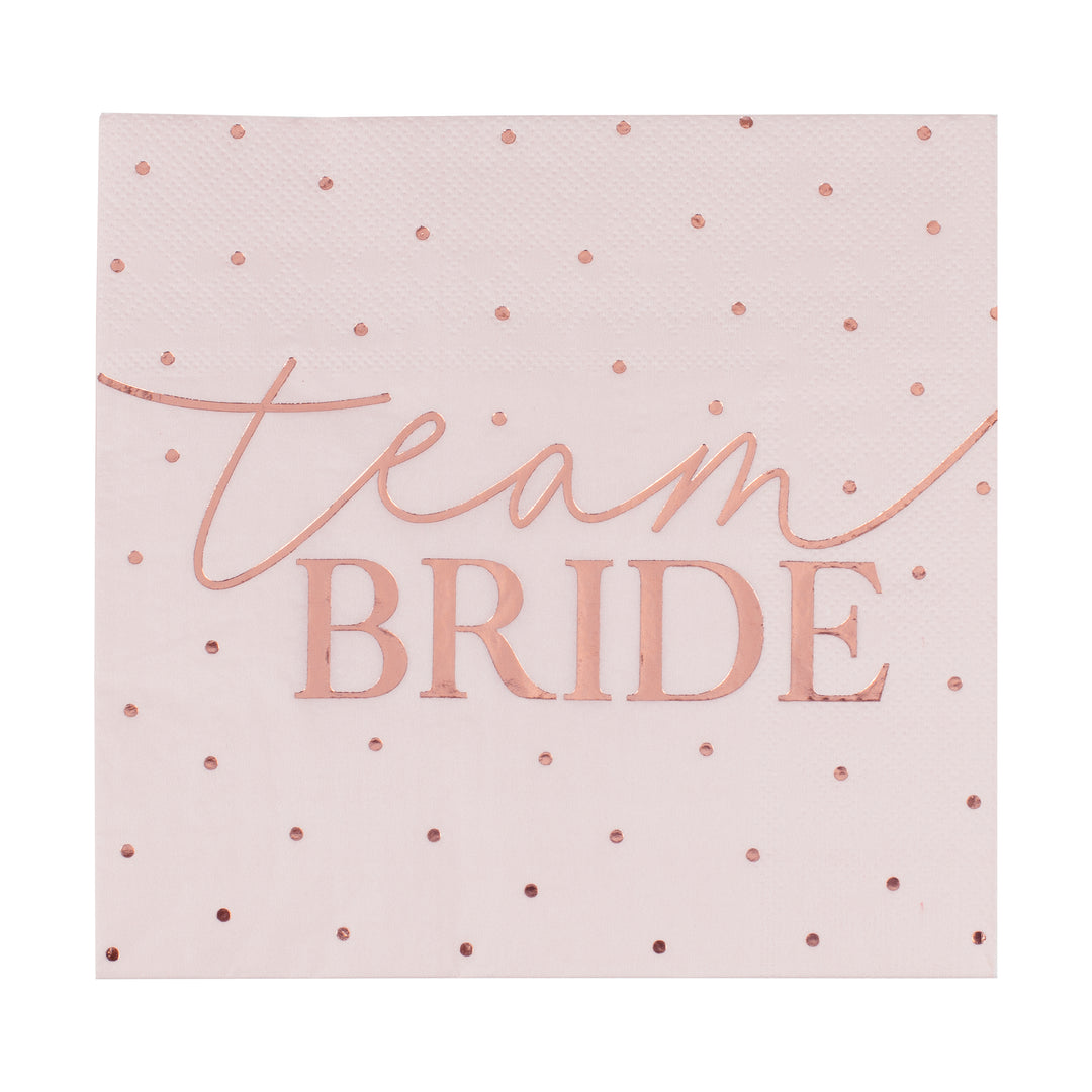 Blush Hen Party Paper Napkins - Team Hen