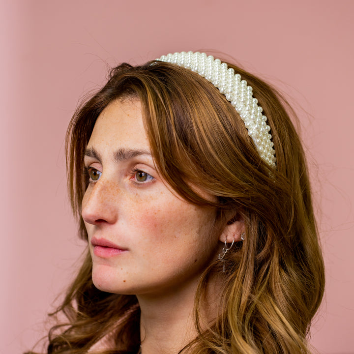 Luxury Pearl Statement Headband - Team Hen