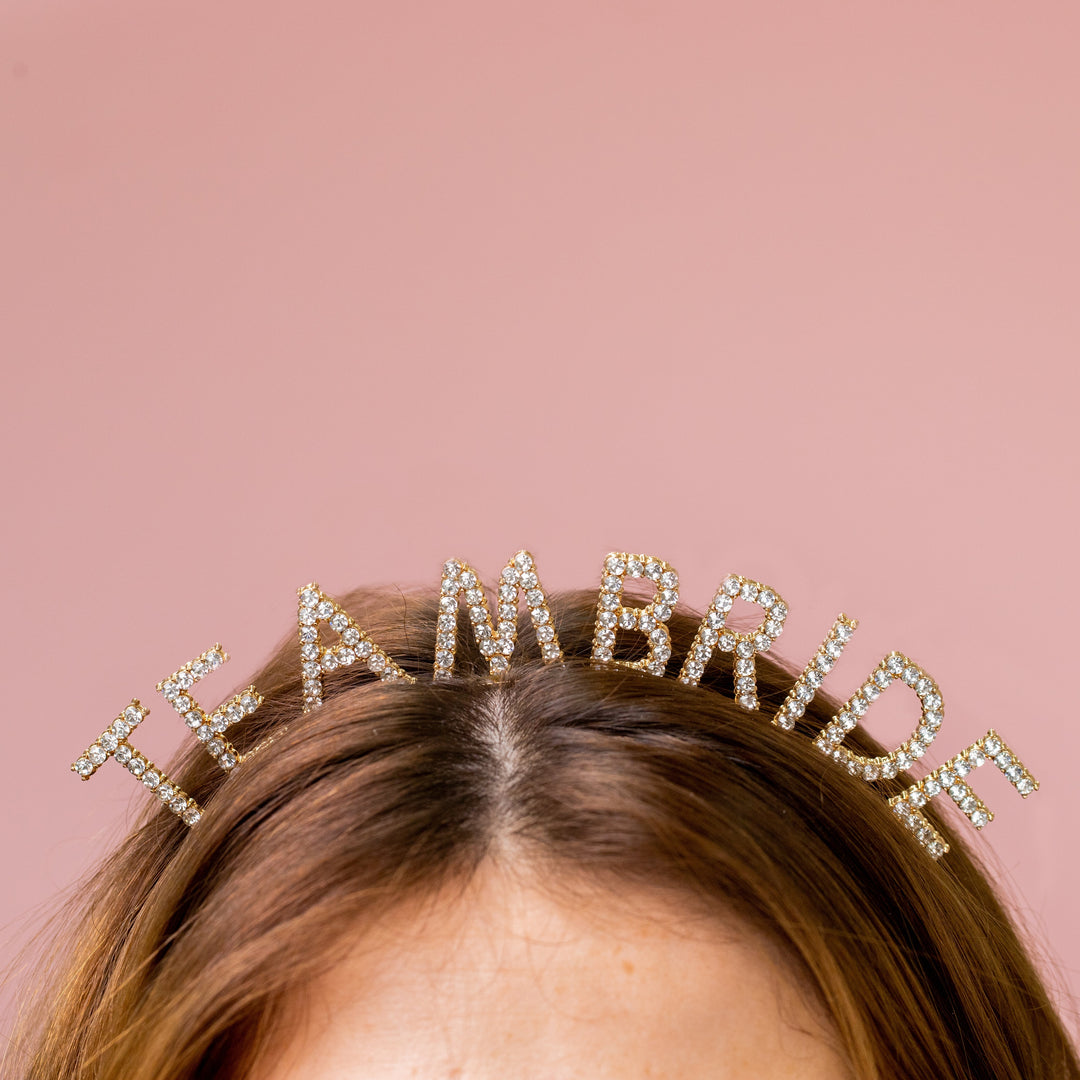 Maid of Honour Rhinestone Headband - Team Hen