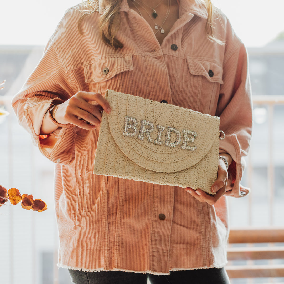 Straw Bride Clutch Bag - Team Hen