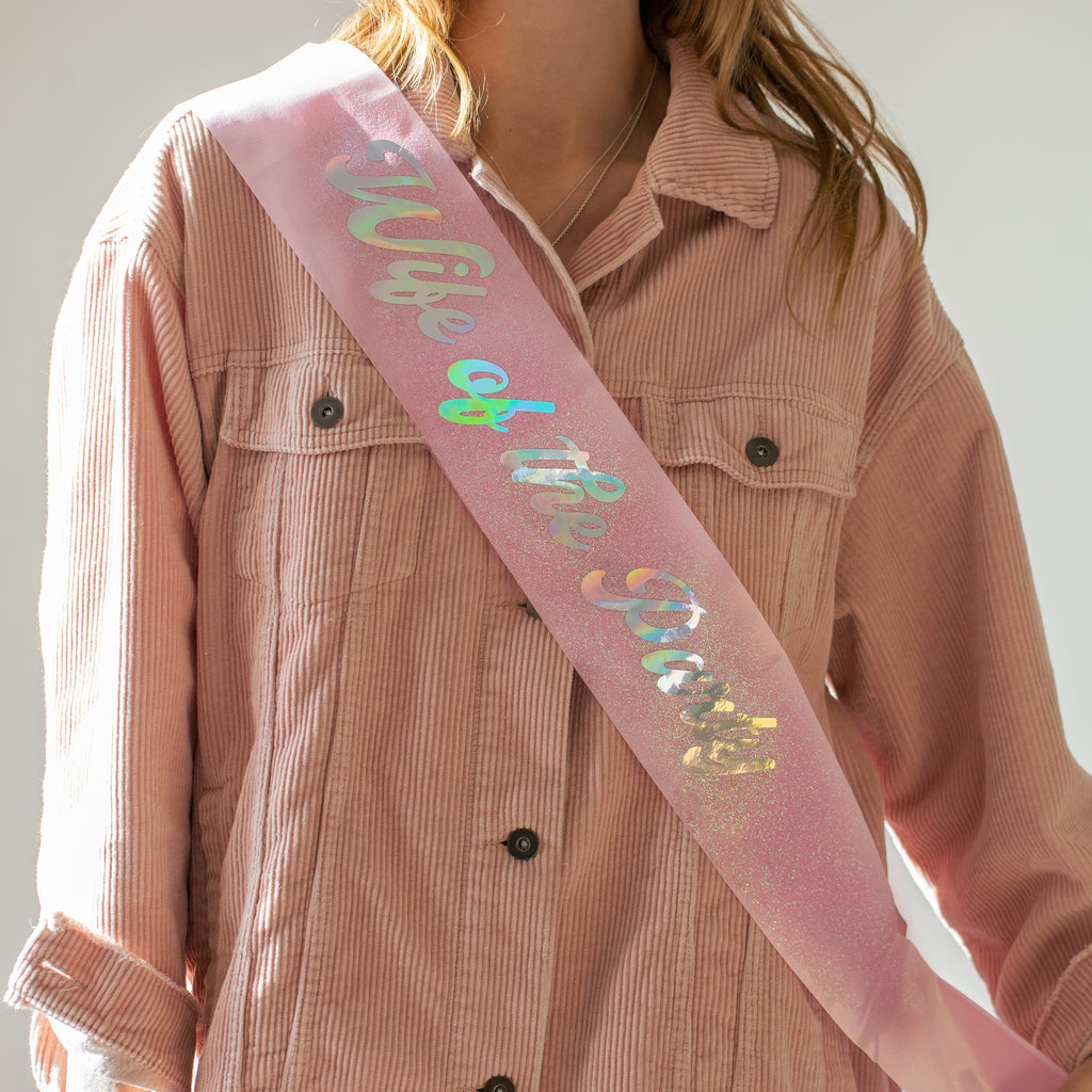 Wife Party Glitter Sash