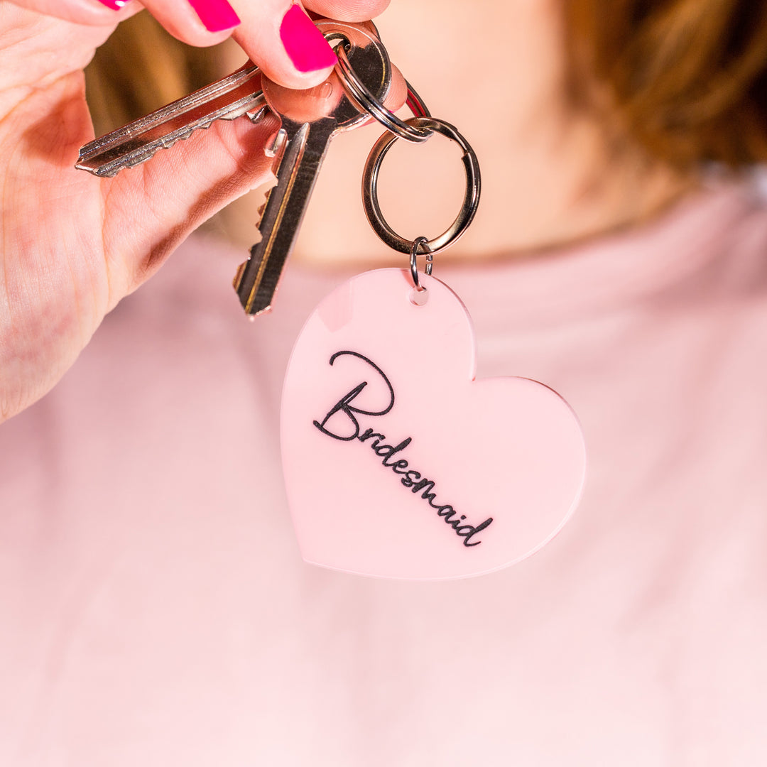 Bride To Be Heart Keyring