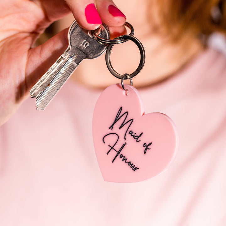 Maid of Honour Heart Keyring