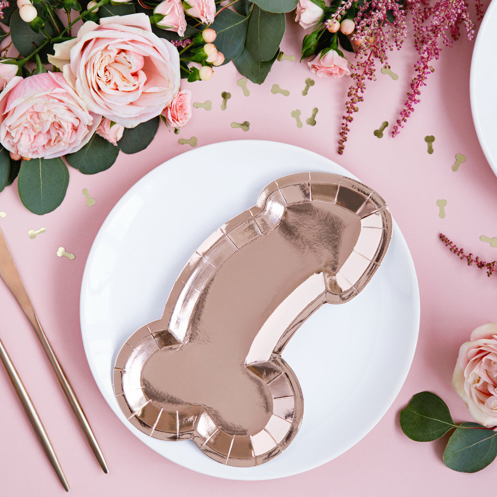 Rose Gold Penis Plate 6 Pack