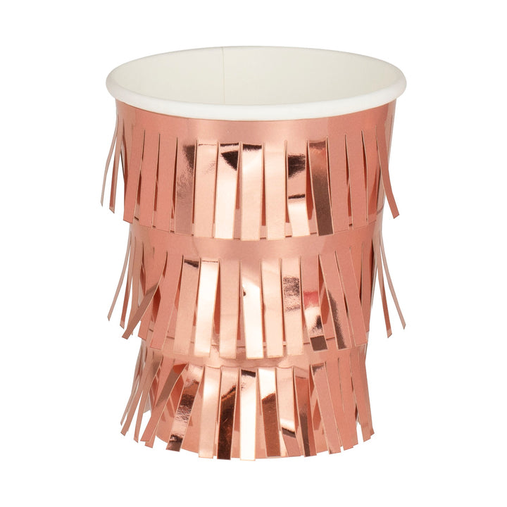 Rose Gold Fringed Hen Party Paper Cup - Team Hen